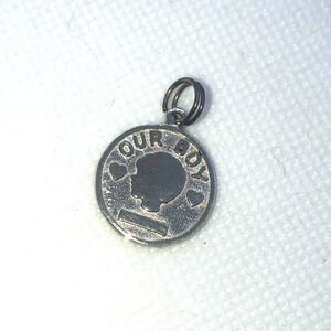 Vtg Sterling Silver ‘Our Boy’ Son Grandson Mini Charm for Charm Bracelet